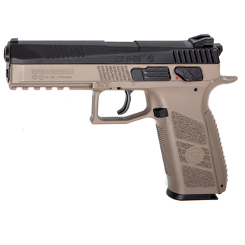 Пістолет пневматичний ASG CZ P-09 Pellet DT-FDE Blowback (4,5 mm), tan/чорний