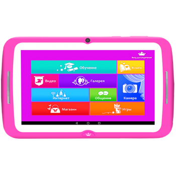 Детский планшет Turbokids Princess NEW для детей от 3-4 лет Розовый с Фиолетовым чехлом