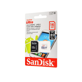 Карта памяти Micro SDHC Card SanDisk (10 class) 16GB