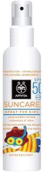 Дитяче сонцезахисне молочко-спрей для обличчя і тіла Apivita Suncare SPF50 150 мл (5201279063382)