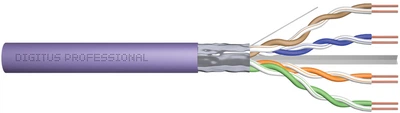 Skrętka Digitus CAT 6 F-UTP AWG 23/1 LSZH-1 fioletowa 305 m (DK-1623-VH-305)