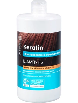 Шампунь Dr. Sante Keratin для тусклых и ломких волос 1000 мл (4823015935503)