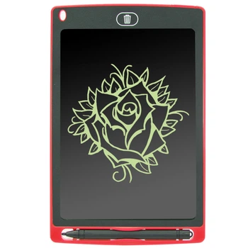 Планшет графический Lesko LCD Writing Tablet 8.5" Red для рисования с стилусом