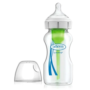 Антиколікова пляшечка для годування Option+ з широким горлечком скло Dr. Brown's 270 мл WB91700-P4