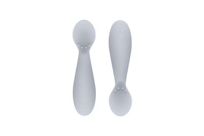 Ложки дитячі EZPZ Tiny Spoon Pewter силіконові набір 2шт сірі