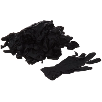 Перчатки нитриловые без талька Master Professional Safe-touch 25 пар Черные