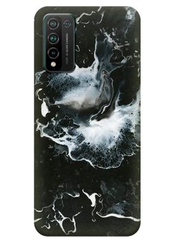 Силиконовый чехол ПринтОК для Huawei Honor 10x Lite - Всплеск мрамора