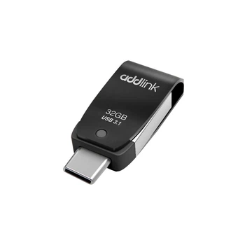 Накопитель USB AddLink T65 32GB OTG 2in1 (Type C+USB 3.1 Black) ad32GBT65G3