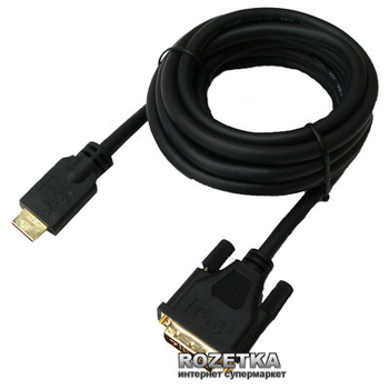 Кабель Viewcon VD066, HDMI to DVI (18+1), 3m, позолоченные коннекторы, блистер, v1.3