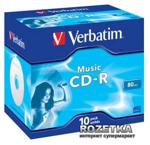 Verbatim CD-R 700 MB Audio Live it Jewel 10 шт (43365)