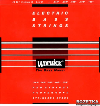 Струны для бас-гитар Warwick 42301 Red Label M5B (45-135)