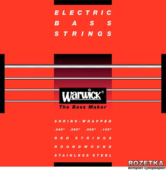 Струны для бас-гитар Warwick 42200 Red Label M4 (45-105)