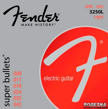 Струны для электрогитар Fender 3250L Super Bullets (09-42) (073-3250-403)