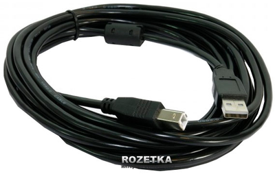 Кабель USB 2.0 AM / BM, 5 м, 26 AWG, One Ferrite (KBU1621)