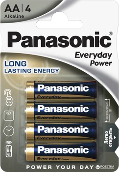 Батарейки Panasonic Everyday Power лужні AA блістер, 4 шт (LR6REE/4BR)