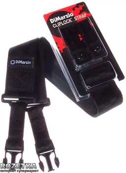 Гитарный ремень DiMarzio ClipLock Black (DD2200 BK)