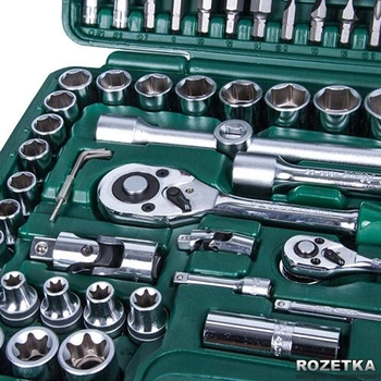 Набор торцевых головок Hans Tools 1/2" Dr 10-32 мм и 1/4" Dr 4-14 мм 6-гранных 108 предметов (TK-108)