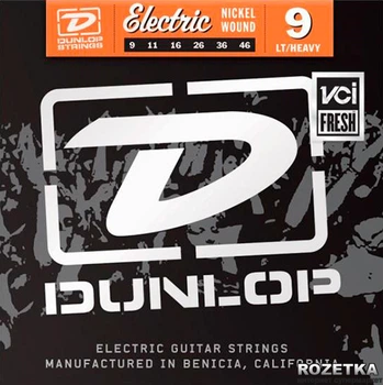 Струны для электрогитар Dunlop DEN0946 Electric Light/Heavy 9 (9-46)