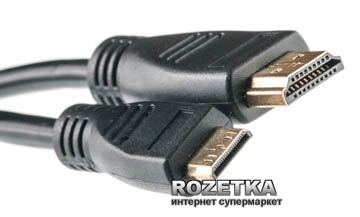 Кабель PowerPlant mini HDMI - HDMI 2 м, позолочені конектори, v1.3 (KD00AS1193)