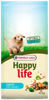 Сухий корм для цуценят Happy Life Юніор зі смаком курки 10 кг (5410340310403)