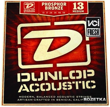 Струны для акустических гитар Dunlop DAP1356 Phosphor Bronze Medium (13-56)