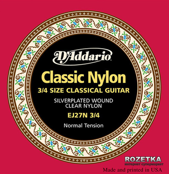 D'Addario EJ27N 3/4 Nylon Student Classics (Normal Tension)