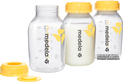 Набір пляшечок для збору і зберігання грудного молока Medela 3 х 150 мл (800.0796)