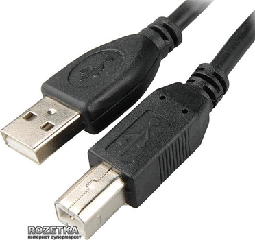 Кабель PowerPlant USB 2.0 AM – BM 5 м One ferrite (KD00AS1227)