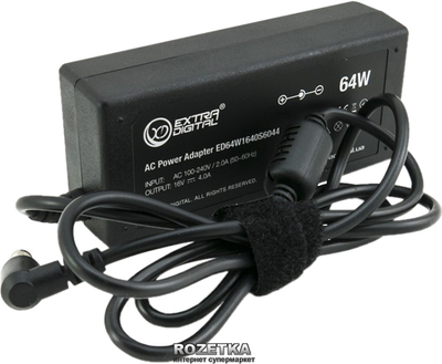 Блок живлення ExtraDigital для ноутбуків Sony (16V 4A 64W) (PSS3844)