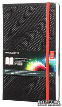 Записная книга Moleskine Art Adobe Smart Notebook 13 х 21 см 108 страниц без линовки Черная (8051272890297)