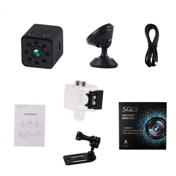 Микро камера для видеонаблюдения Action Camera SQ-23 WIFI с водонепроницаемым боксом Black