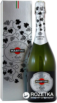 Вино ігристе Martini Asti біле солодке 0.75 л 7.5% в подарунковій упаковці (8000570283607)