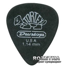 Медіатори Dunlop 488P1.14 Tortex Pitch Black Player's Pack 1.14 мм (12 шт.)