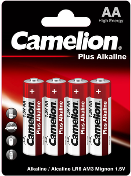 Батарейки Camelion Plus Alkaline AA (LR6) 4 шт (LR6-BP4)