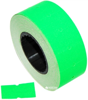 Этикет-лента Aurika 21х12 мм 1000 этикеток прямоугольная 30 шт Green (2112G)