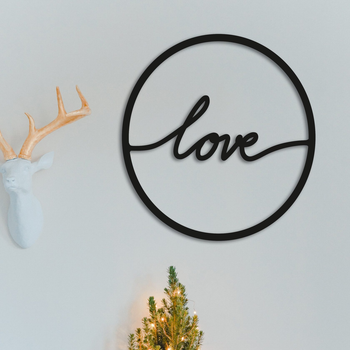Об'ємна картина з дерева DecArt Love Circle 50х50 см