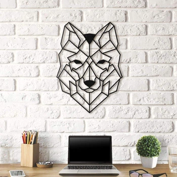 Об'ємна картина з дерева DecArt Wolf 90х65 см