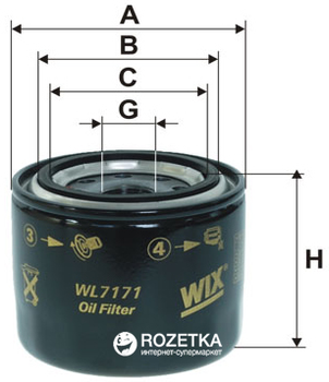 Фильтр масляный WIX Filters WL7171 - FN OP617 (WL7171)