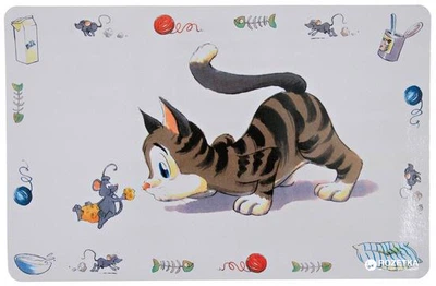Коврик под миски для собак и кошек Trixie Comic Cat 44 x 28 см (4011905245447)