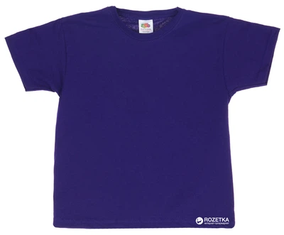 Детская футболка Fruit of the loom Valueweight 0610330PE 116 см Фиолетовая (5000000007271)
