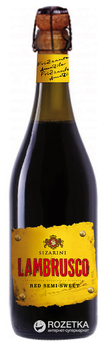 Вино ігристе Sizarini Lambrusco червоне напівсолодке 0.75 л 8% (8004810694482)