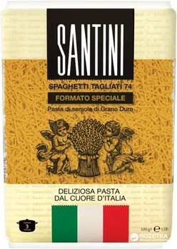 Макароны Santini Spaghetti Tagliati 74 Спагетти 500 г (8005881000011)