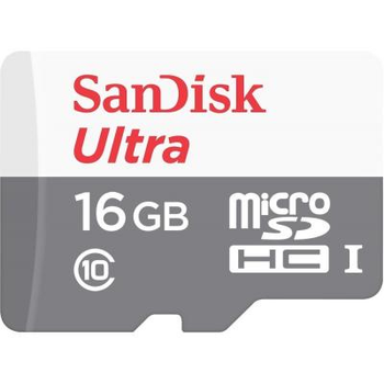Карта памяти SANDISK 16GB microSD Class 10 UHS-I Ultra (SDSQUNS-016G-GN3MN)