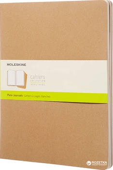 Набор записных книг Moleskine Cahier 21.59 x 27.94 см 3 шт по 120 страниц без линовки Бежевый (8055002851497)