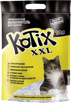 Наполнитель для кошачьего туалета Kotix XXL Силикагелевый впитывающий 4.5 кг (10 л)(6930095837608)