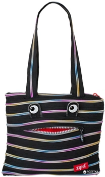 Сумка Zipit Monsters Tote/Beach Black & Rainbow Teeth (ZBZM-1/7290103197971)