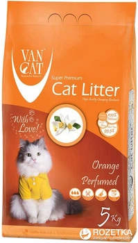 Наполнитель для кошачьего туалета Van Cat Super Premium Quality Orange Бентонитовый комкующий 5 кг (6 л) (8699245857382/8699245856071)