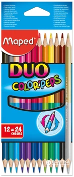 Карандаши цветные Maped Color Peps Duo двусторонние 24 цвета (MP.829600)