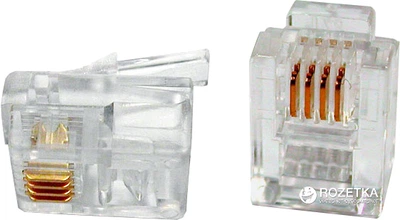Конектор Patron RJ11/6P4C (RJ-11) 40 шт. (CON-RJ-11-6P4C-40)
