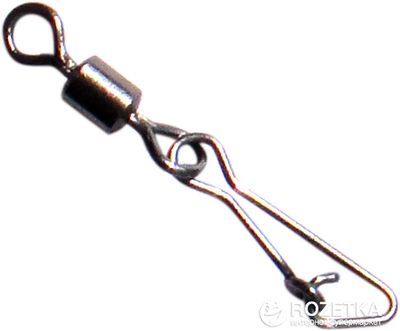 Вертлюг MiniMax Rolling Swivel hooked Snap №4 із клямкою 28 кг 10 шт. (YM-3003-4)